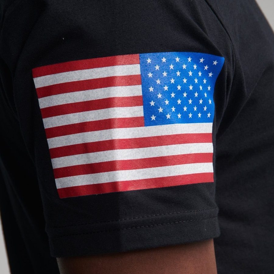 Grunt Style USA Flag Basic T-Shirt - Black