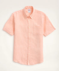 Shirts Big & Tall Sport Shirt, Short-Sleeve Irish Linen | Brooks Brothers Outlet