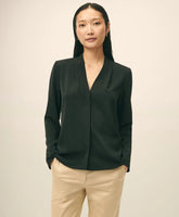 Shirts Concealed-Placket Blouse in Crepe | Brooks Brothers Near me