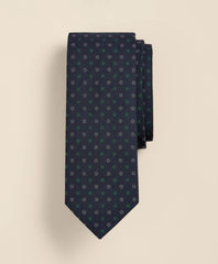 Men Cotton Daisy Foulard Tie | Brooks Brothers Outlet