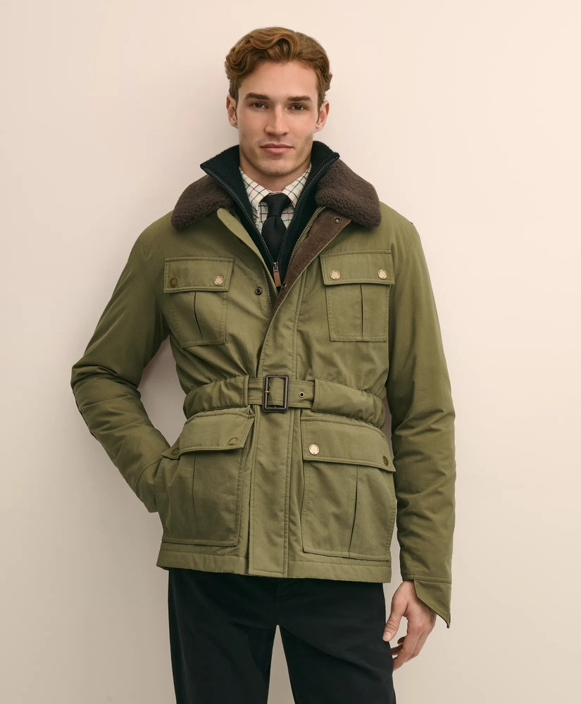 Sale Cotton Field Jacket With Removable Shearling Collar | Brooks Brothers US
