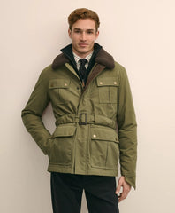 Sale Cotton Field Jacket With Removable Shearling Collar | Brooks Brothers US
