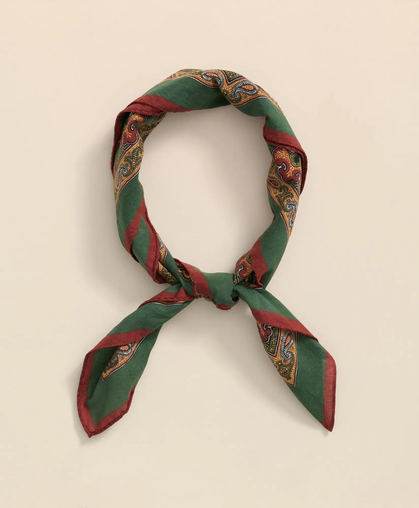 Men Cotton Paisley Foulard Print Neckerchief | Brooks Brothers Discount