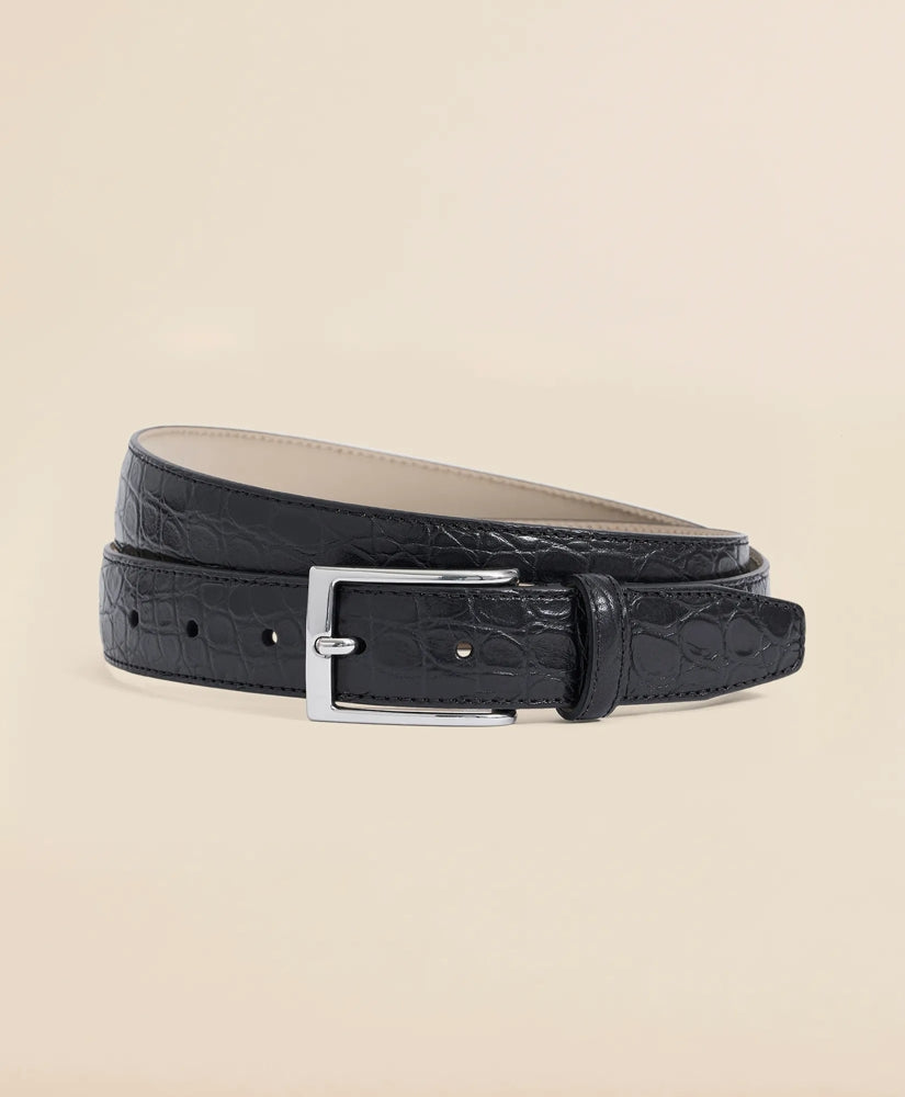 Men Leather Embossed Belt | Brooks Brothers For sale