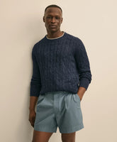 Men Linen Cable Knit Sweater | Brooks Brothers