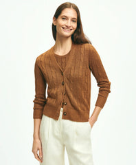 Sale Linen Cable V-Neck Cardigan | Brooks Brothers sale