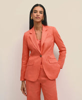 Sale Linen One-Button Notch Lapel Jacket | Brooks Brothers For sale