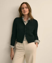 Women Mercerized Cotton Crochet Sweater Jacket | Brooks Brothers Near me