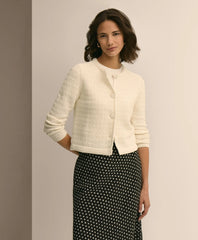 Women Mercerized Cotton Crochet Sweater Jacket | Brooks Brothers Near me