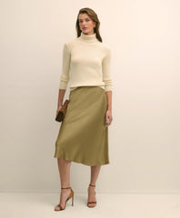 Sale Viscose Bronze-Gold Slip Skirt | Brooks Brothers On sale