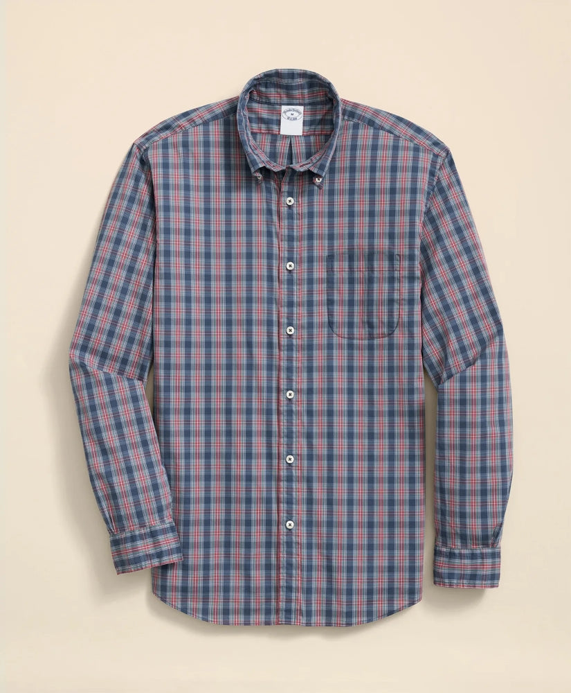 Sale Performance Series Stretch Polo Button-Down Collar, Tartan Sport Shirt | Brooks Brothers