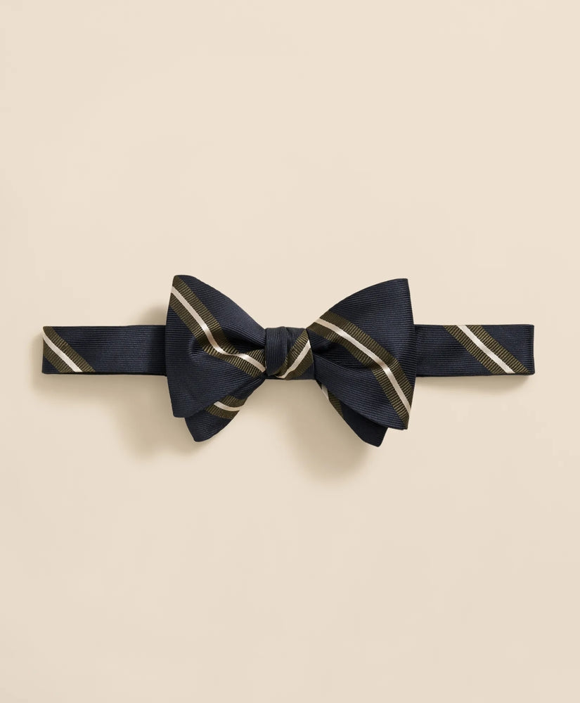 Men Rep Stripe Silk Bow Tie