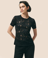 Shirts Semi-Sheer Short-Sleeve Top in Floral Lace | Brooks Brothers Outlet