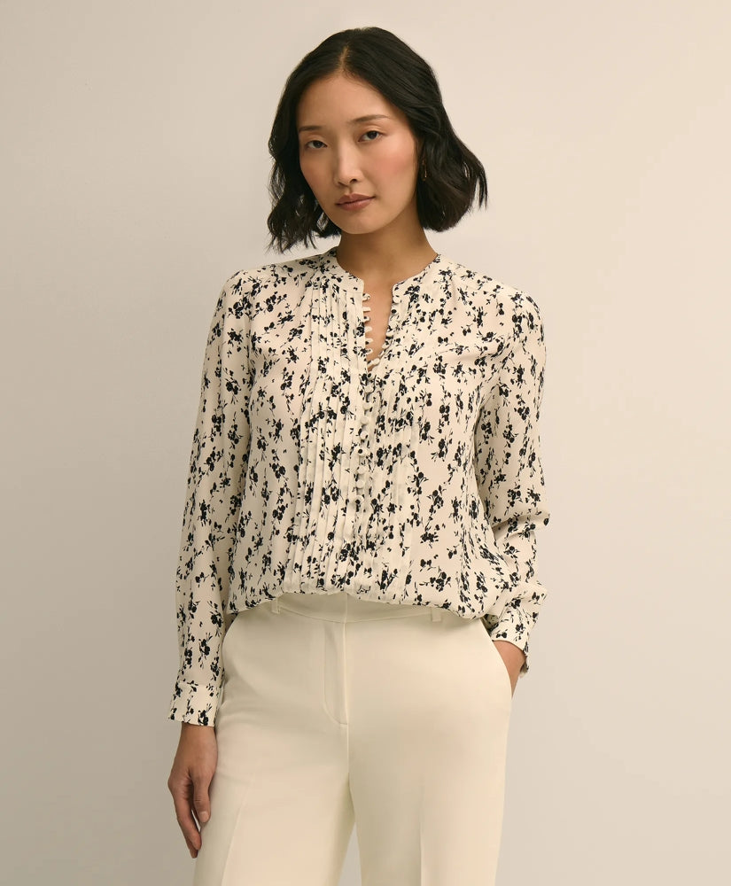 Sale Silk Floral Print Blouse | Brooks Brothers US