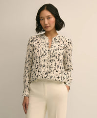 Sale Silk Floral Print Blouse | Brooks Brothers US