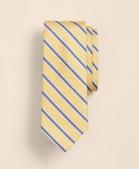 Men Silk Oxford-Weave Outline Stripe Tie | Brooks Brothers Outlet
