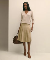 Sale Silk V-Neck Marled Knit Relaxed Sweater | Brooks Brothers Near me