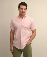 Men Stretch Cotton Non-iron Oxford Polo Button Down, Short Sleeve Sport Shirt | Brooks Brothers Gift