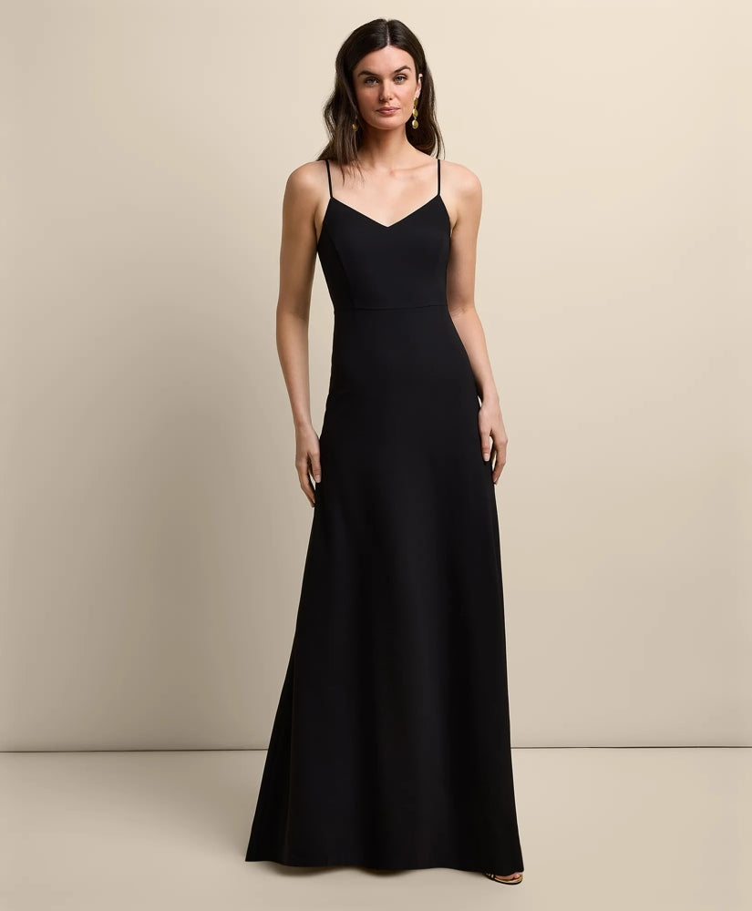Women V-Neck Spaghetti Strap Gown | Brooks Brothers Discount