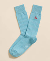 Men Cotton Blend Ribbed Socks with Embroidered Golden Fleece | Brooks Brothers sale