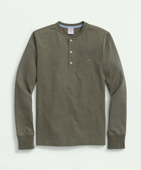 Sale Cotton Henley Long-Sleeve T-Shirt | Brooks Brothers Outlet