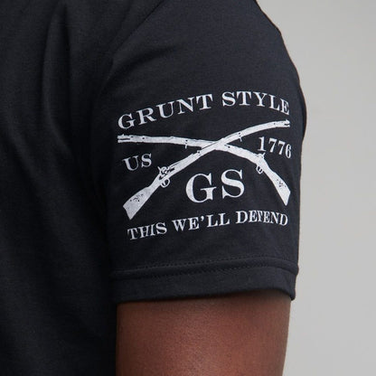 Grunt Style USA Flag Basic T-Shirts - Black - 5 Pack