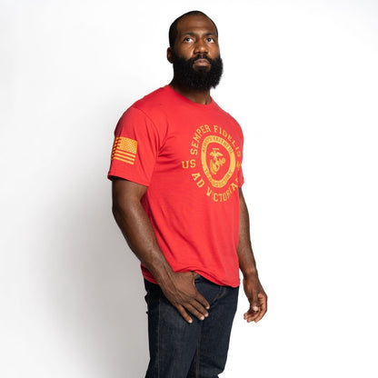 Grunt Style USMC - Toward Victory T-Shirt - Red