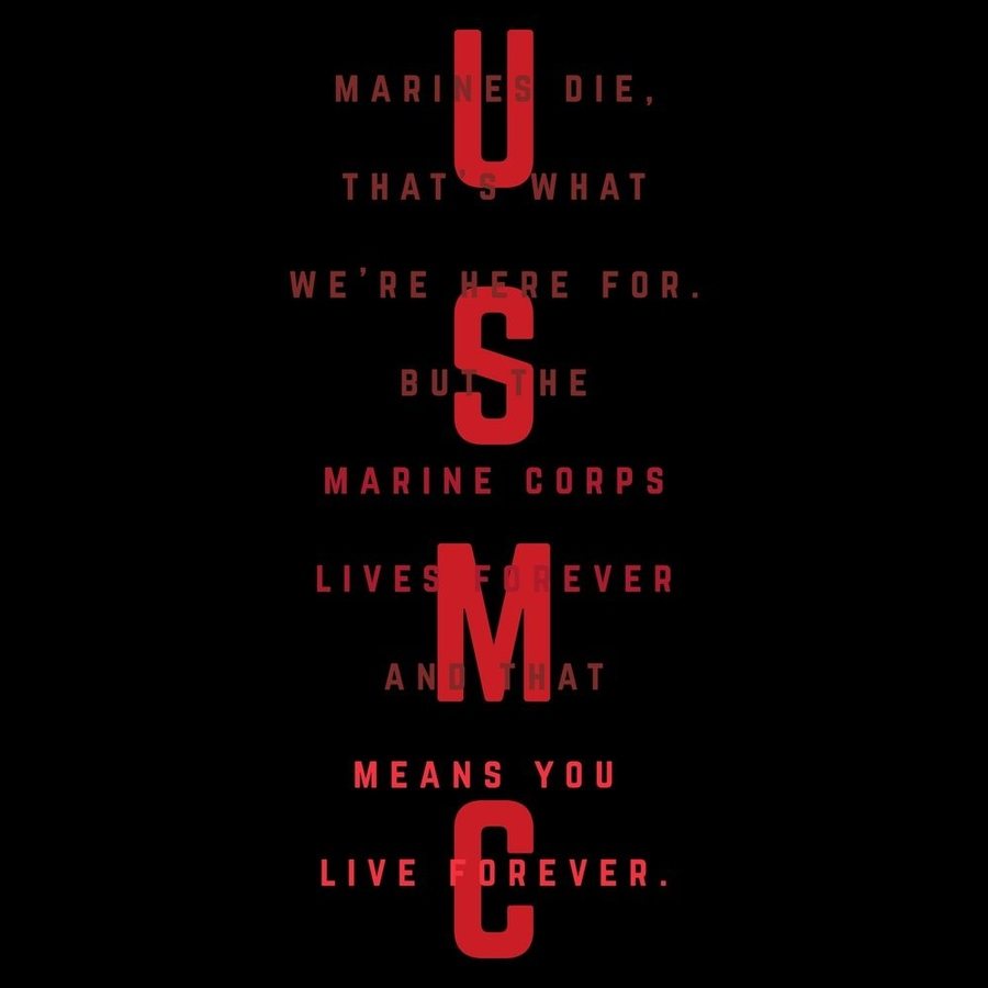 Grunt Style USMC - Lives Forever T-Shirt - Black