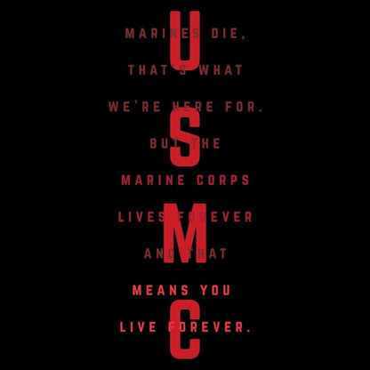 Grunt Style USMC - Lives Forever T-Shirt - Black
