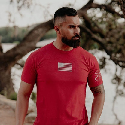 Grunt Style Freedom Flag T-Shirt - Red