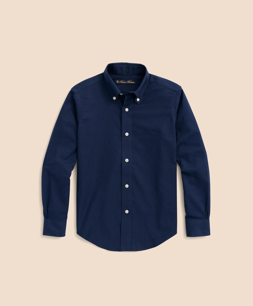 Boys Boys Non-Iron Stretch Cotton Oxford Sport Shirt | Brooks Brothers Gift