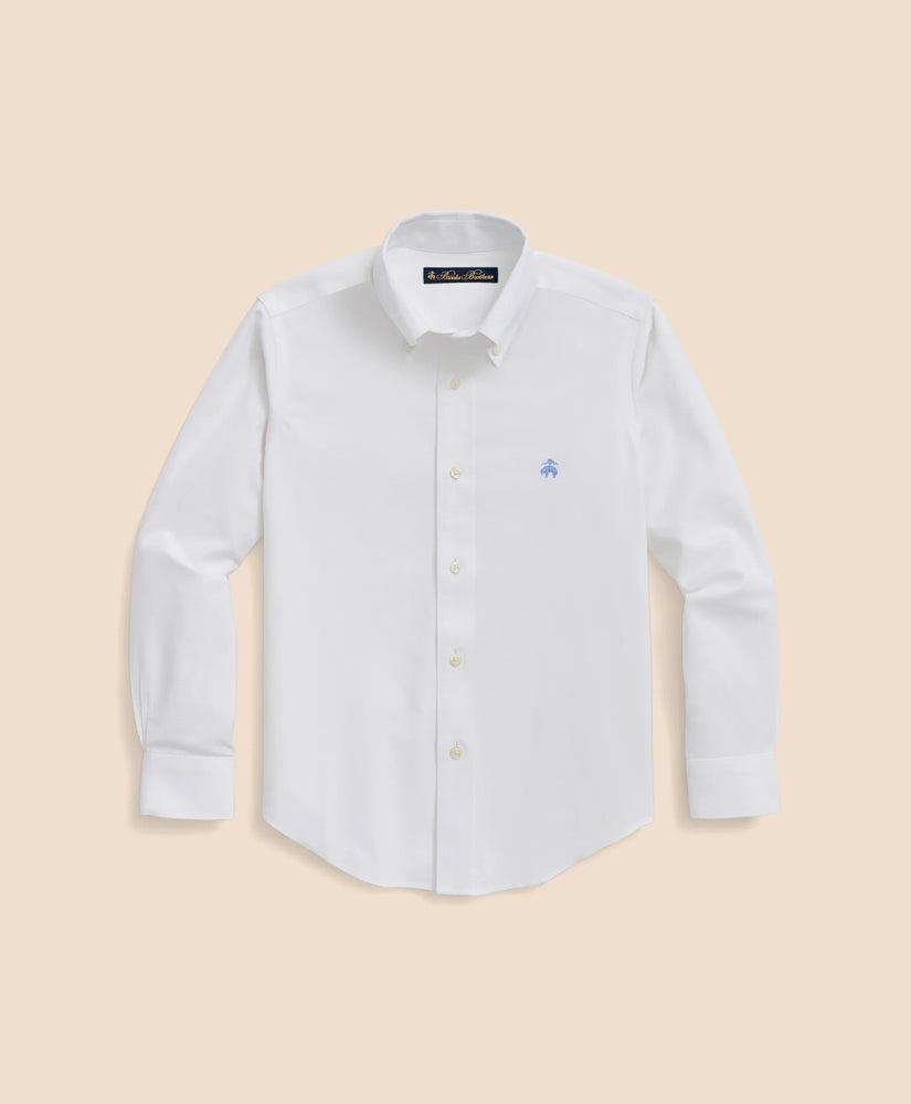 Boys Boys Non-Iron Stretch Cotton Oxford Sport Shirt | Brooks Brothers Gift