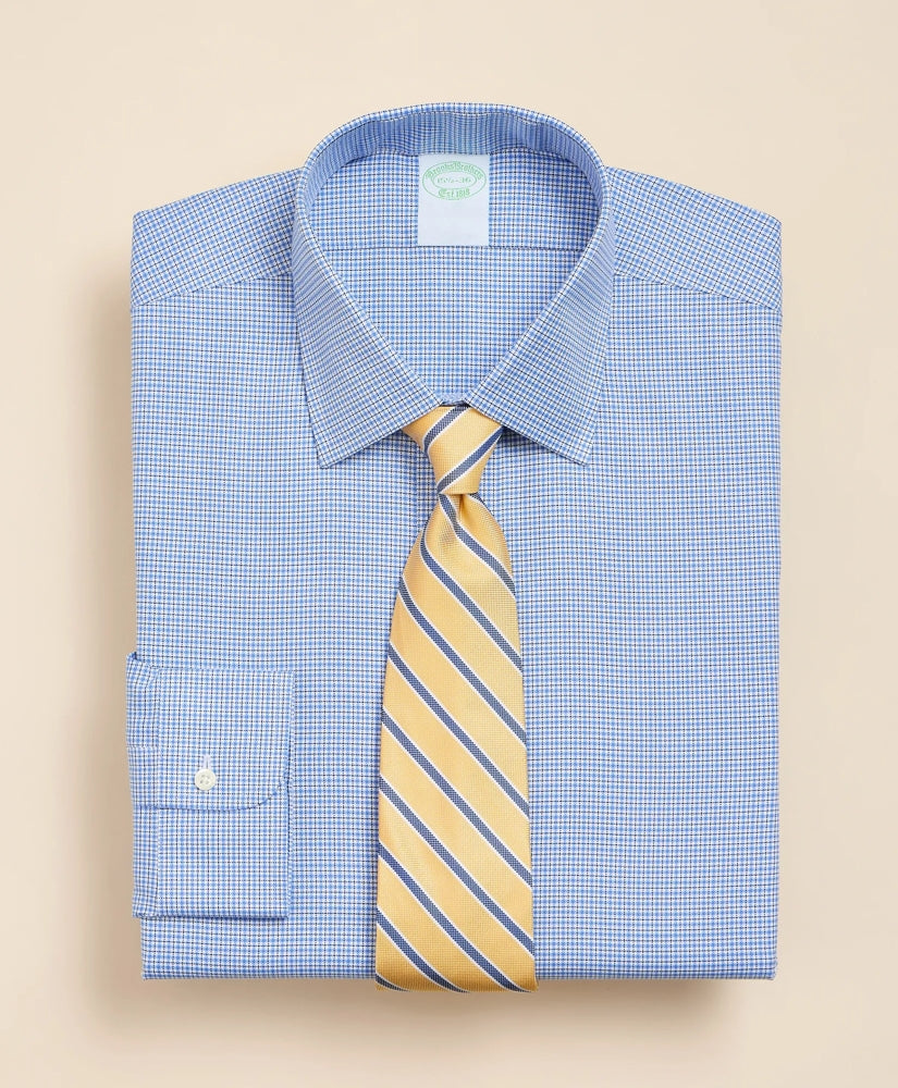 Men Brooks Brothers Explorer Collection Non-Iron Twill Ainsley Collar, Mini Check Dress Shirt | Brooks Brothers sale