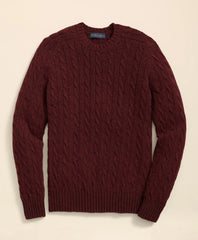 Sale Cable Crewneck Sweater in Shetland Wool | Brooks Brothers On sale