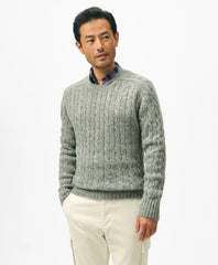 Sale Cable Crewneck Sweater in Shetland Wool | Brooks Brothers On sale