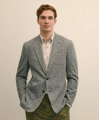 Sale Classic Fit Herringbone Knit Sport Coat in Wool-Cotton | Brooks Brothers Online