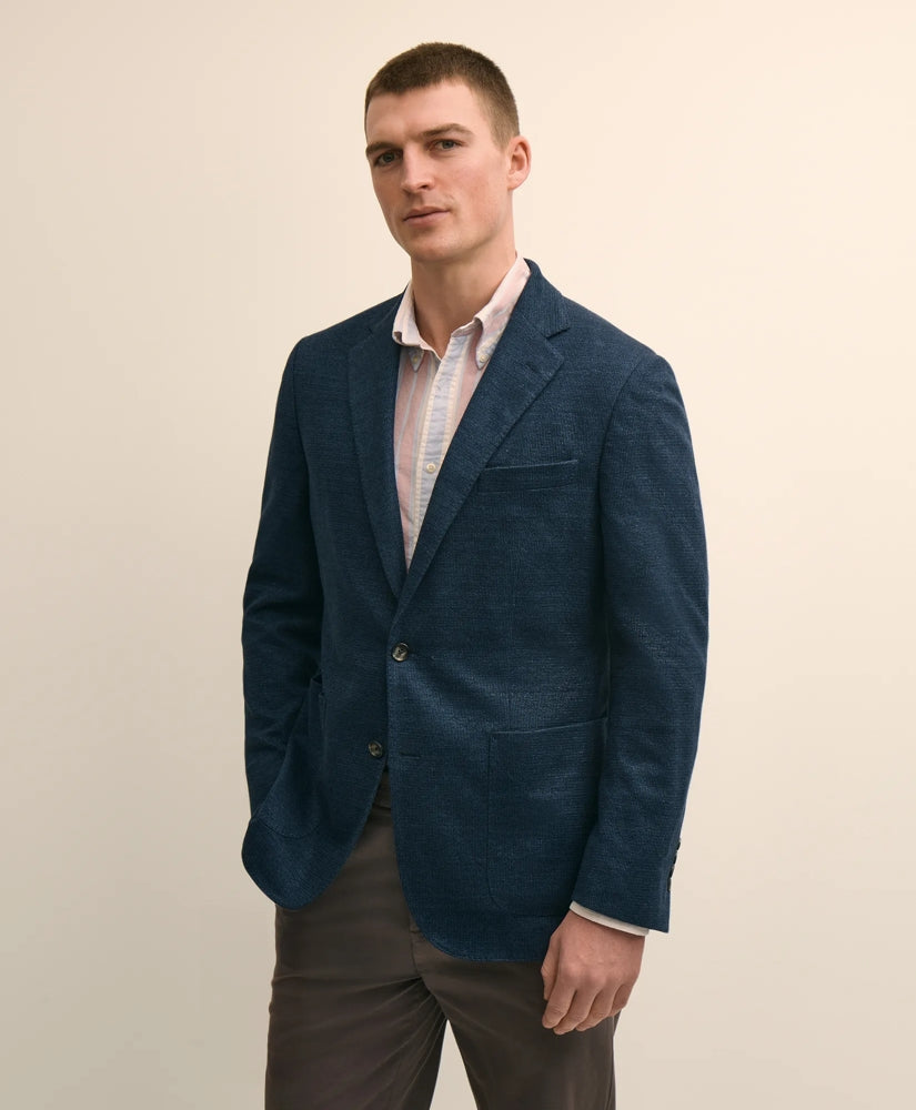 Men Classic Fit Linen-Cotton Knit Sport Coat | Brooks Brothers