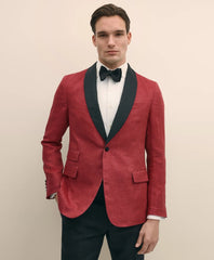 Sale Classic Fit Linen Herringbone Dinner Jacket | Brooks Brothers For sale