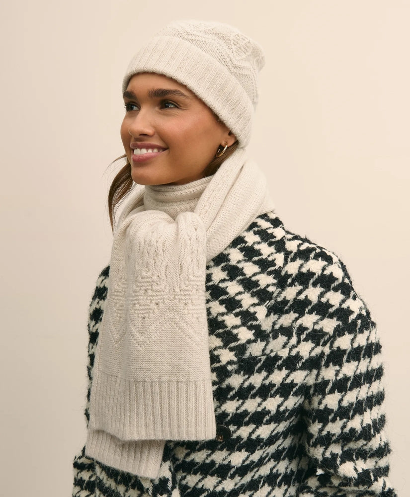 Sale Cotton-Alpaca-Wool Blend Hat & Scarf Boxed Set | Brooks Brothers