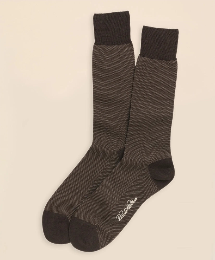 Men Cotton Bird's Eye Crew Socks | Brooks Brothers Outlet