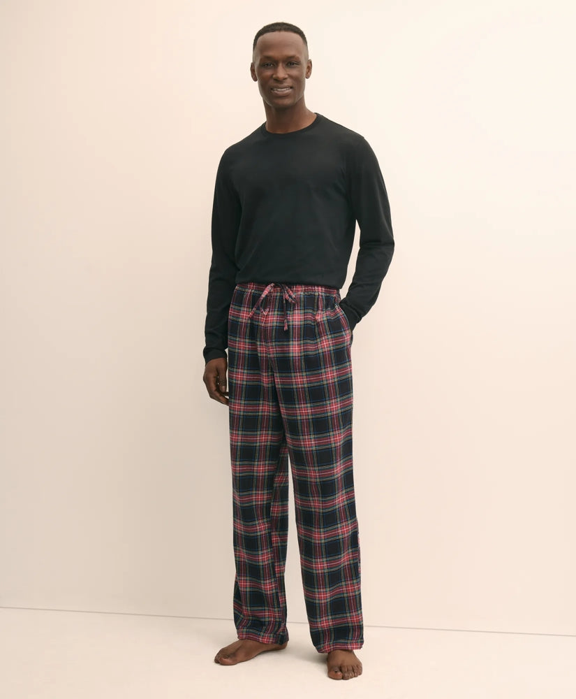 Sale Cotton Flannel Plaid Lounge Pants | Brooks Brothers For sale