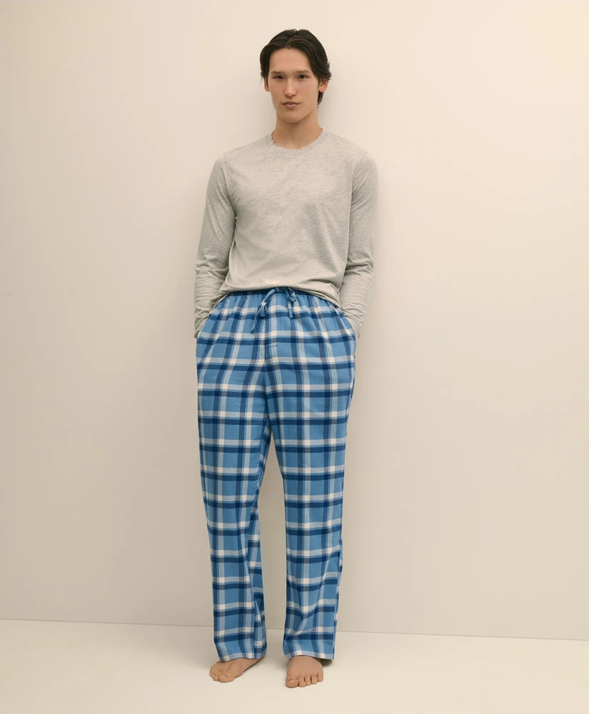 Sale Cotton Flannel Plaid Lounge Pants | Brooks Brothers For sale