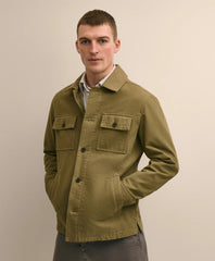 Men Cotton Military Shirt Jacket | Brooks Brothers sale