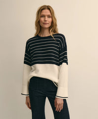 Sale Cotton Oversized Mariner Stripe Sweater | Brooks Brothers Gift