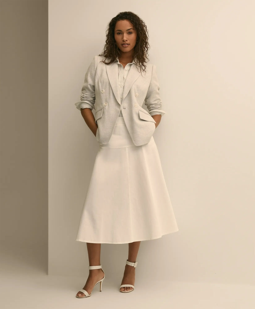 Women Cotton Sateen A-Line Skirt