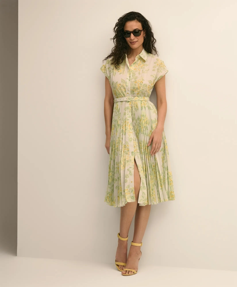 Women Floral A-Line Belted Shirt Dress | Brooks Brothers Discount