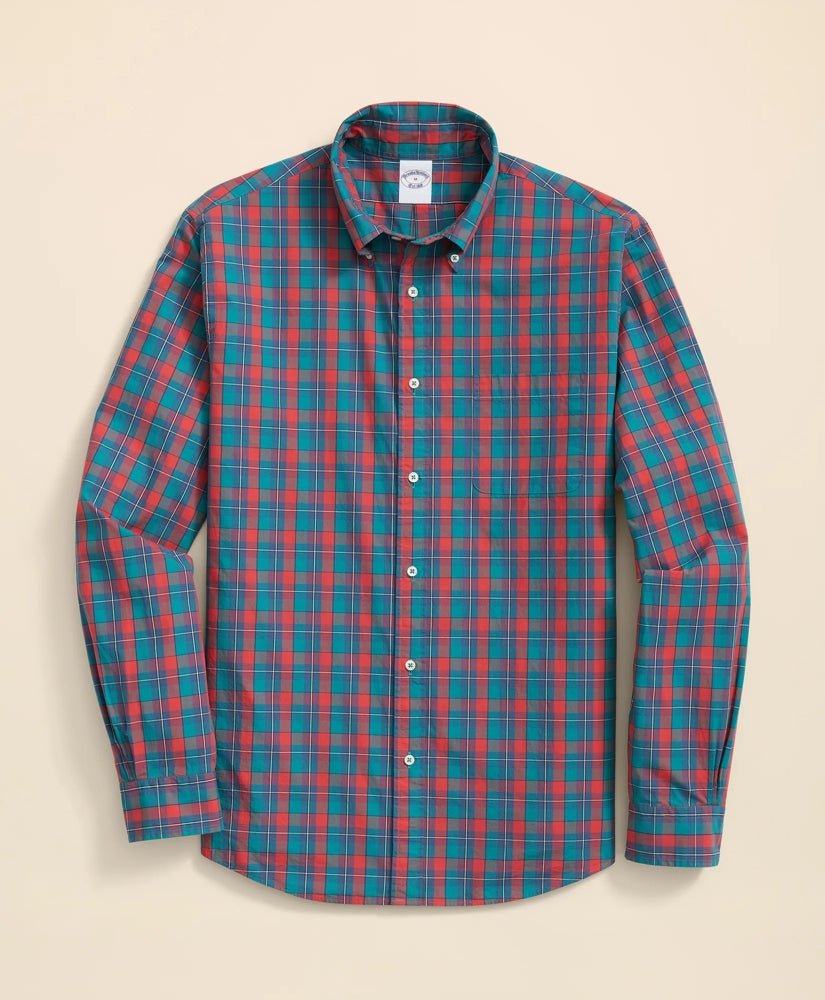 Sale Friday Shirt, Poplin Stewart Tartan | Brooks Brothers Outlet