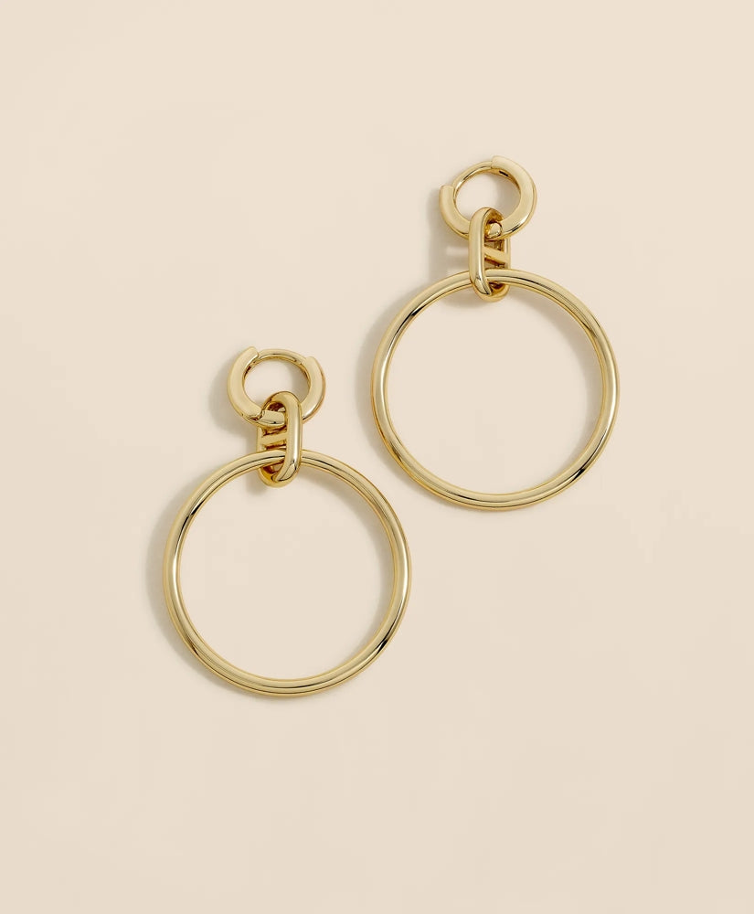 Women Gold-Toned Mariner Link Drop Hoop Earrings | Brooks Brothers sale