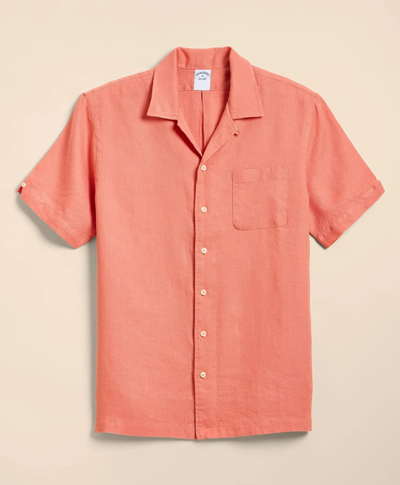 Shirts Irish Linen Camp Collar, Short-Sleeve Shirt | Brooks Brothers Gift