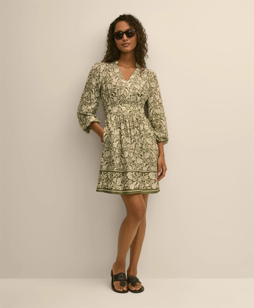 Women Linen Blend Floral Print Dress | Brooks Brothers For sale